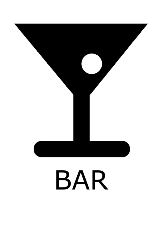 Bar With Caption Sign Printable pdf