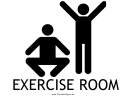 Exercise Room With Caption Sign