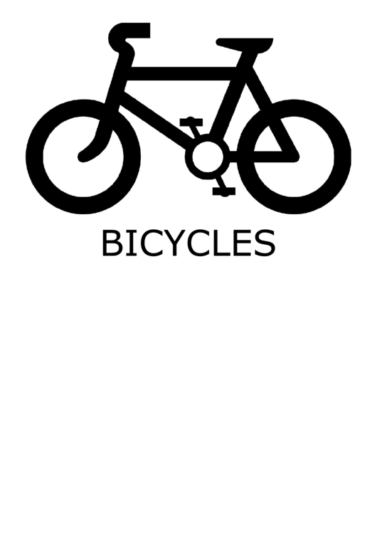 Bicycles With Caption Sign Printable pdf