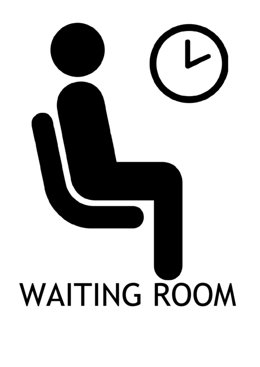 Waiting Room With Caption Sign Printable pdf