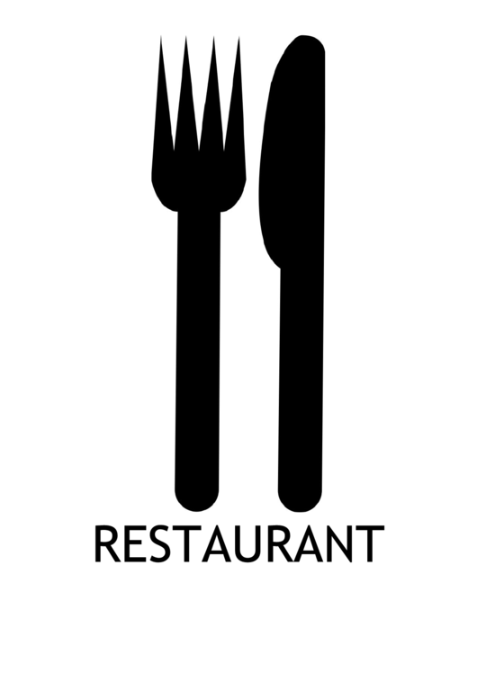 Restaurant With Caption Sign Printable pdf