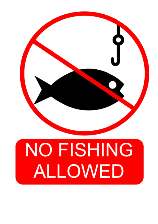 No Fishing Sign Printable pdf