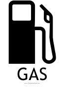 Gas With Caption Sign