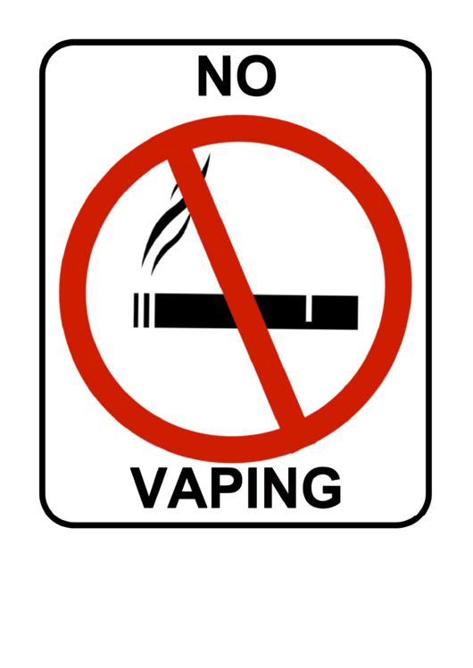 No Vaping Sign Template printable pdf download