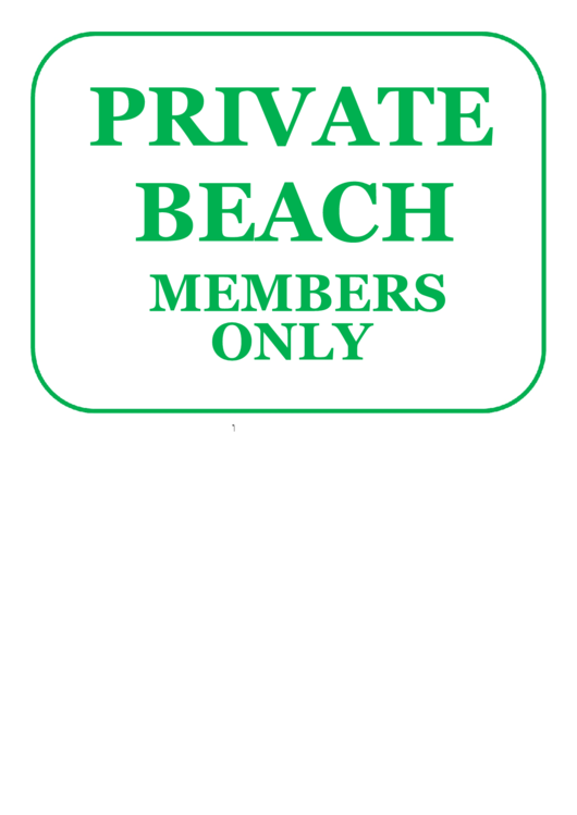 Private Beach Printable pdf
