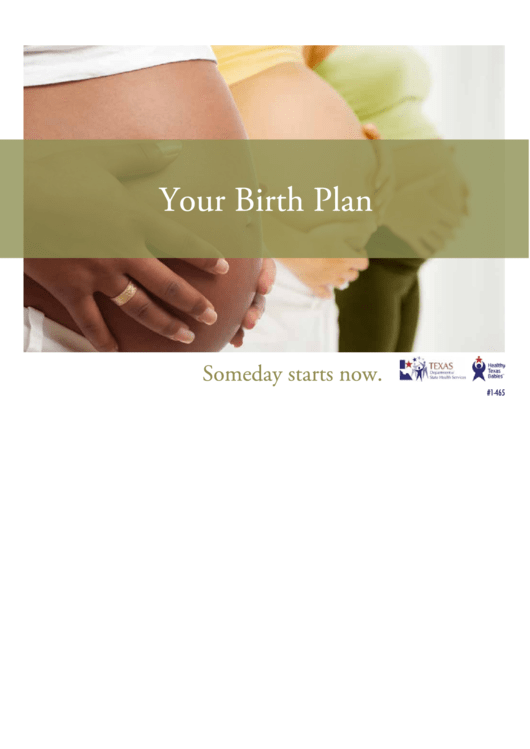 Your Birth Plan Printable pdf
