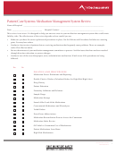 Patient Care Systems Medication Management System Review