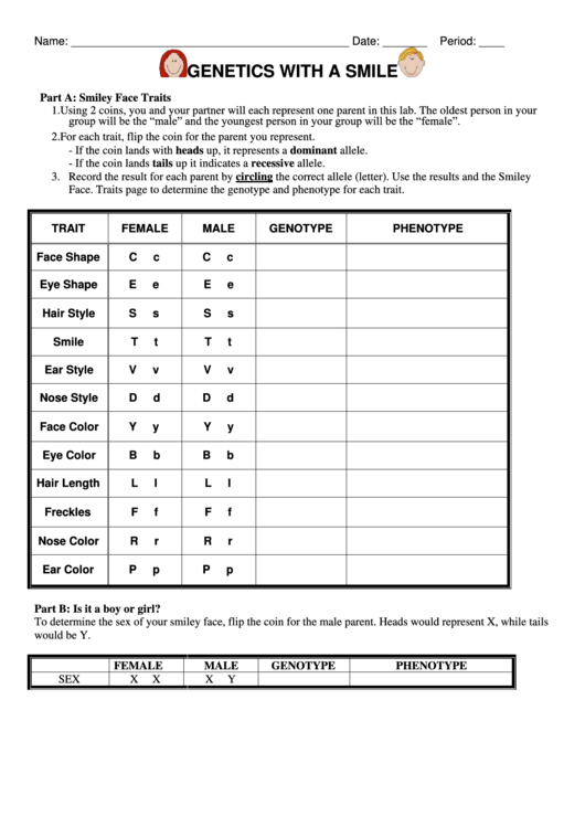 genetics-with-a-smile-worksheet-answers