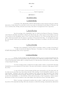 Bylaws Template