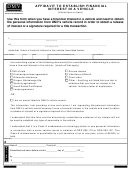Form 735-7116a - Affidavit To Establish Financial Interest In A Vehicle