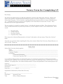 Notary Form For Completing I9 - Athens State University