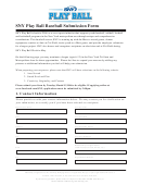 Sny Play Ball Baseball Submission Form