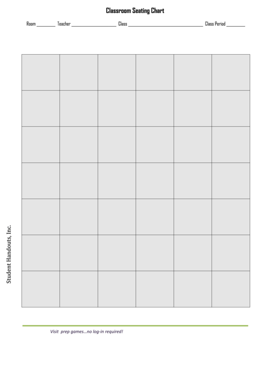 Classroom Seating Chart Printable pdf