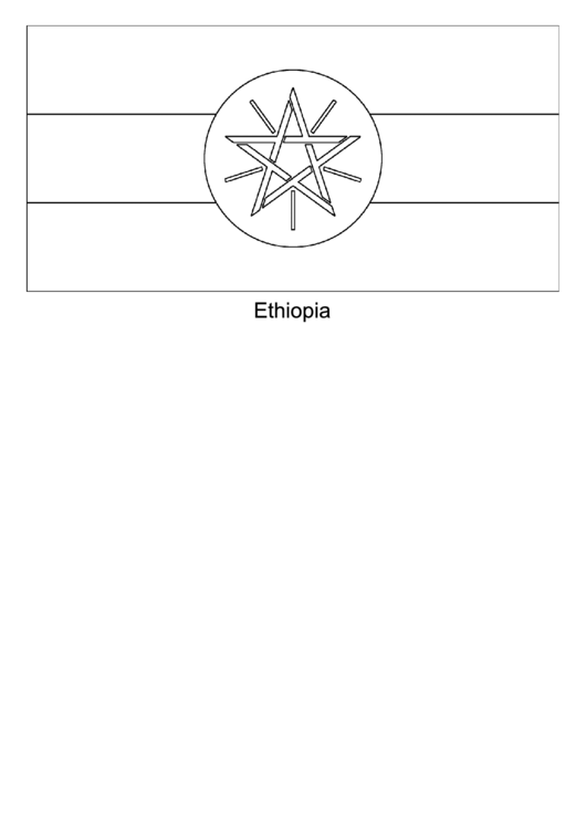 Ethiopia Flag Template Printable pdf