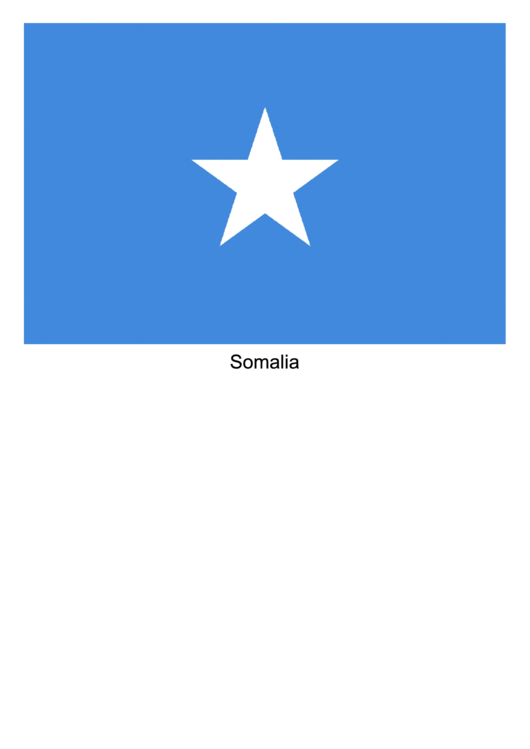 Somalia Flag Template Printable pdf