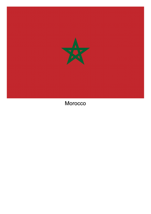 Morocco Flag Template