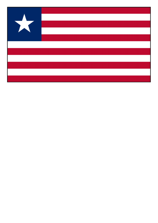 Liberia Flag Template Printable pdf