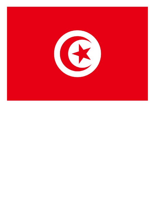 Tunisia Flag Template Printable pdf
