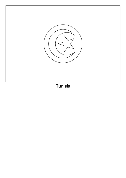 Tunisia Flag Template printable pdf download
