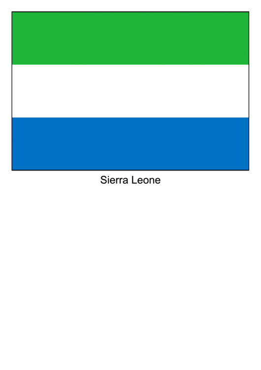 Sierra Leone Flag Template