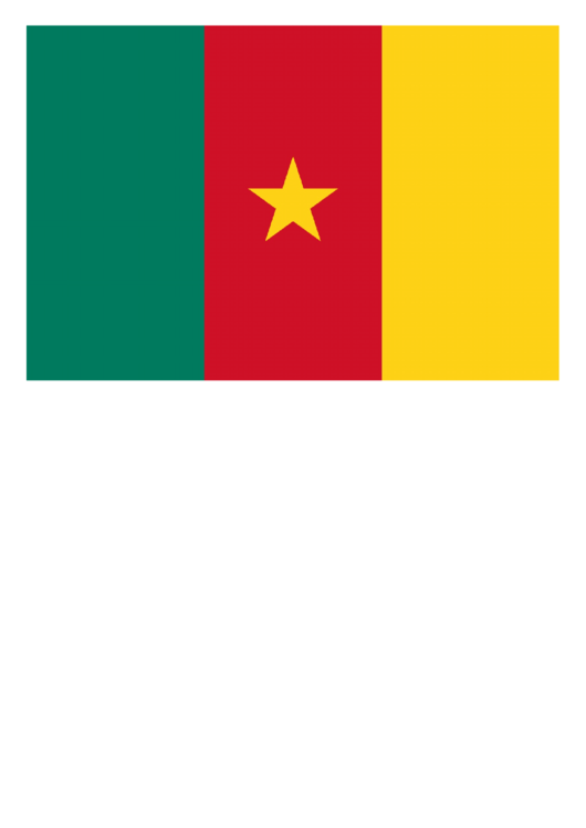 Cameroon Flag Template Printable pdf