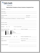 Standardized Foodborne Illness Customer Complaint Form