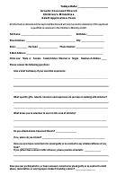 Arvada Covenant Church Children's Ministries Adult Application Form