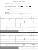 Application Form For Marriage License