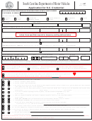 Fillable Form 447 - Application For S.c. Credential Printable pdf
