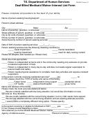 Deaf Bllind Medicaid Waiver Interest List Form