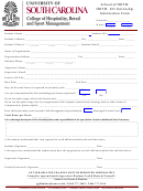 Hrtm 495 - University Of South Carolina Internship Information Form