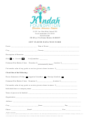 Fillable Kindah Foundation Gift In-Kind Donation Form Printable pdf