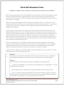 Client Self Attestation Form - Delaware Health And Social Services Printable pdf