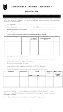 Biodata Form For Ra - Jawaharlal Nehru University