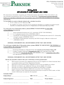 Citizenship Confirmation Form