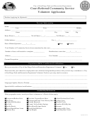 Court Referred Community Service Volunteer Application Printable pdf
