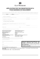 Application For The Registration Of A Food Business Establishment