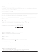 Entity Tax Self-certification Form