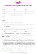 Allotment Application Form - Wdh