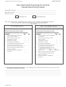 After School Snack Program Review Form For National School Lunch