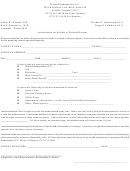 Authorization Form For Release Of Medical Records