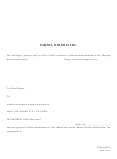Partial Waiver Of Lien Form