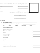 Statement Of Income And Expenses - Family Court Of St Louis County, Missouri