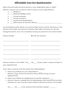 Affordable Care Act Questionnaire Form