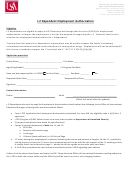 Ead For J -2 Dependent Application Packet - The University Of South Alabama Office Of International Education