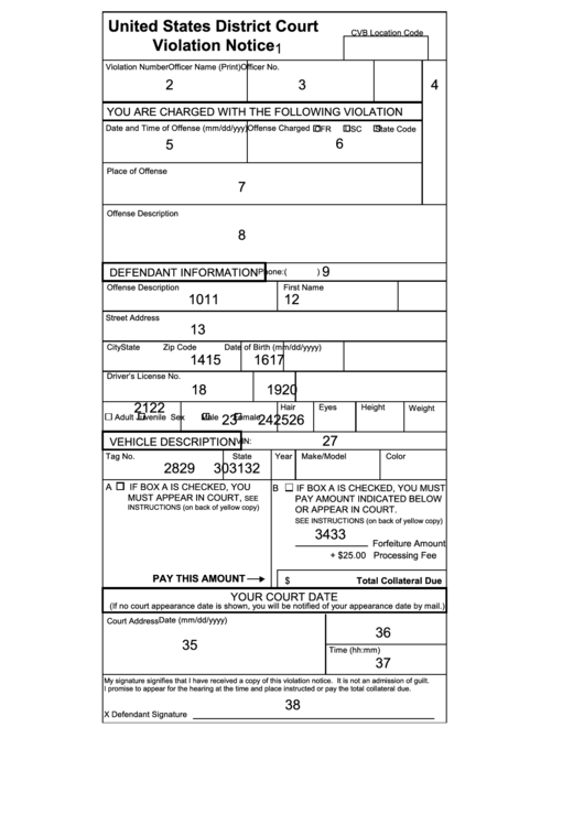 First B Notice Template