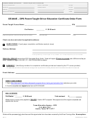 De-964e - Dps Parent Taught Driver Education Certificate Order Form