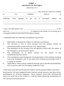 Form J - Agreement For Surrogacy