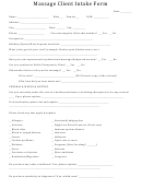 Massage Client Intake Form