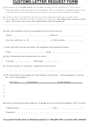 Customs Letter Request Form
